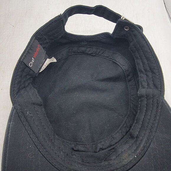 Chef Works Black Hat Cap Adjustable Work Wear Cooking Casual Outdoors Comfort - Picture 7 of 10
